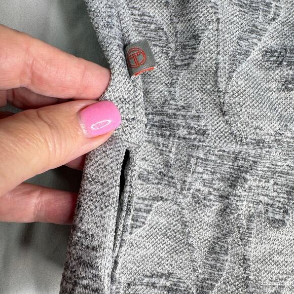 Talbots Women’s Large Gray Cowl Neck Pullover Sweatshirt Top Floral Print Pocket - Picture 8 of 10